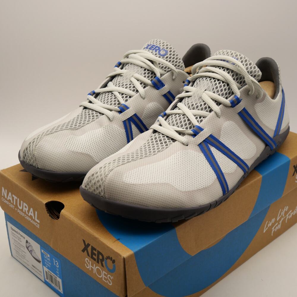 NEW Xero Shoes Men's 13 Speed Force Barefoot Running Shoes Gray Blue